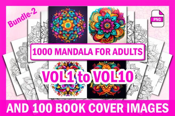 1000 Mandala Coloring Pages Bundle-2