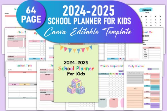 2024-2025 School Planner for Kids Canva: A Comprehensive Guide