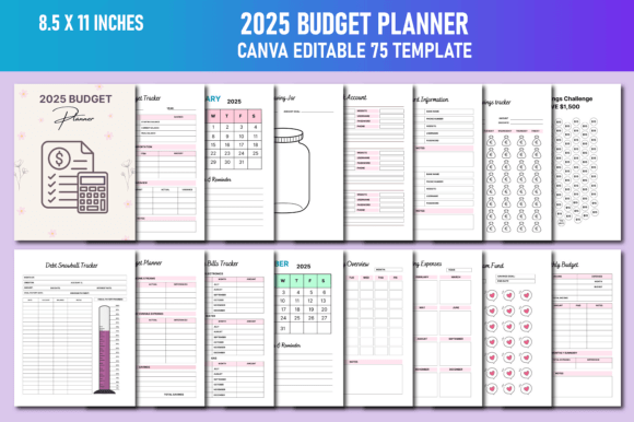 2025 Budget Planner Canva KDP