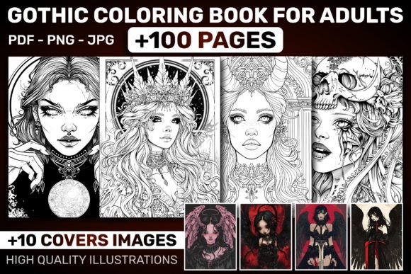 GOTHIC COLORING BOOK for ADULTS - KDP