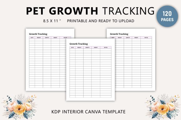Pet Growth Tracking Canva Template