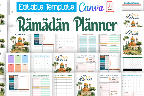 Ramadan Planner KDP Canva Template