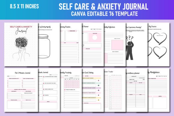 Self Care Anxiety Journal Canva KDP: Your Editable, Print-Ready Path to Calm and Clarity